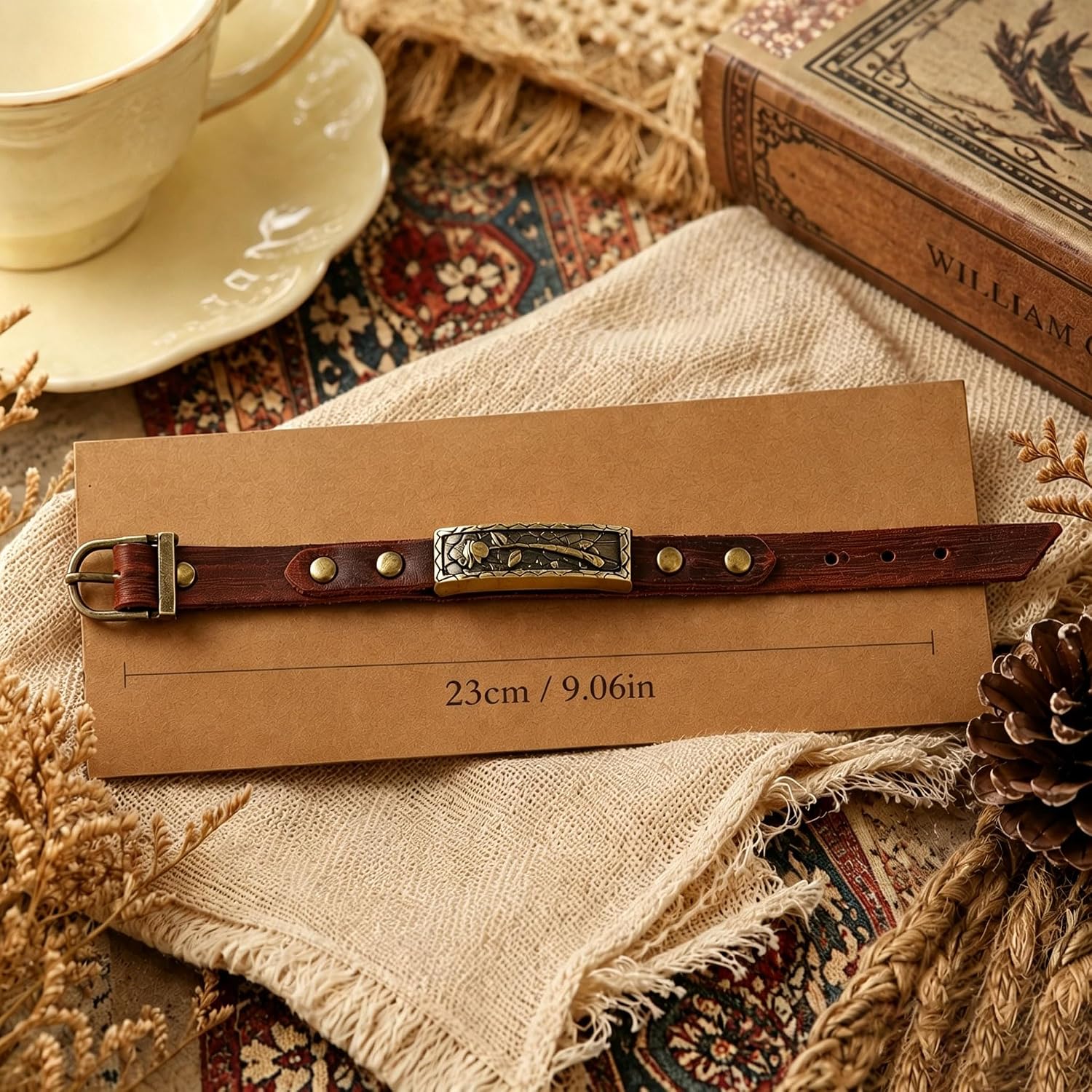Boho Vintage leather bracelets for women Brown Handmade | Lightweight Design for All-Day Comfort