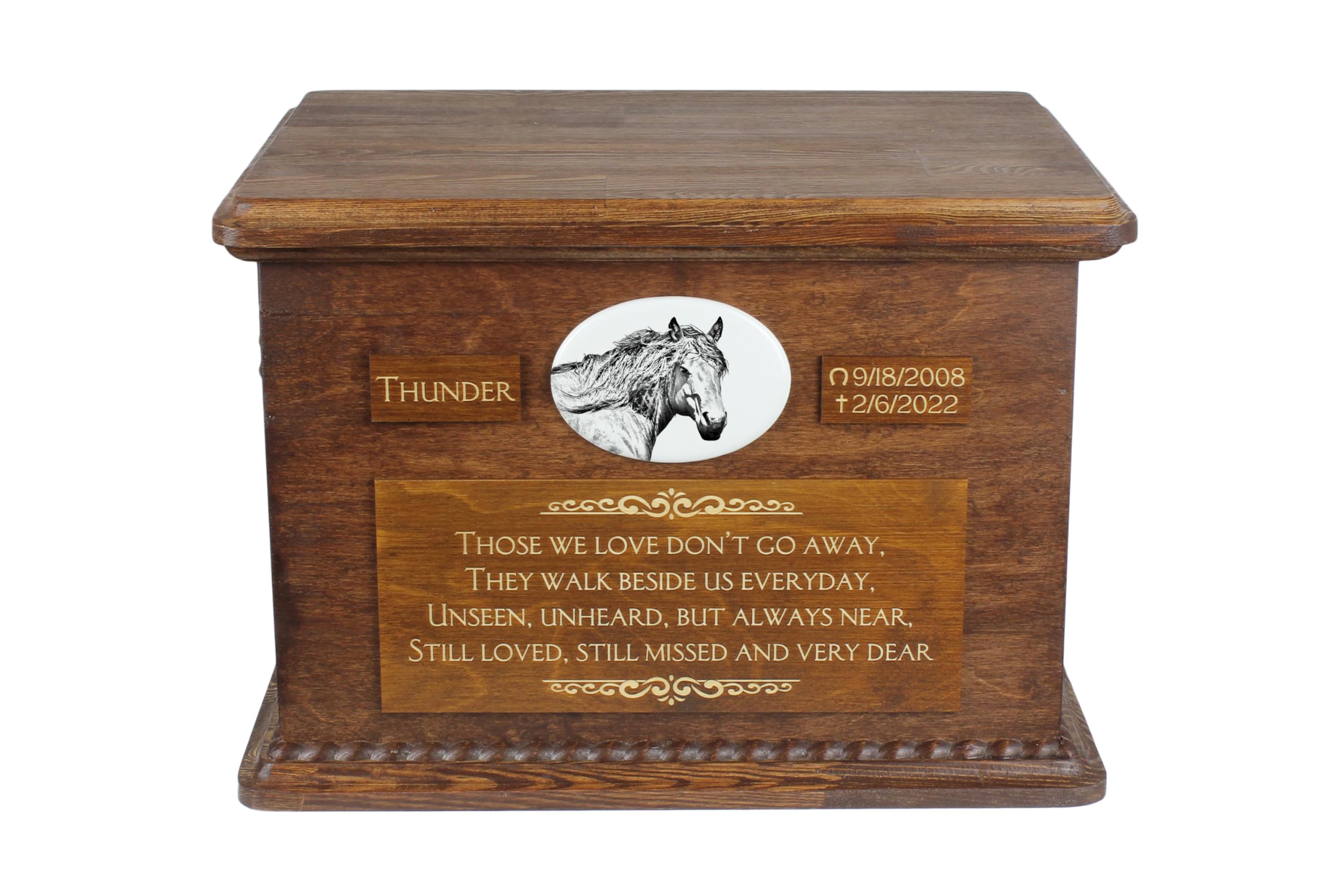 Urne pour les cendres de cheval Art-Dog grande taille 15.7x11.8x11