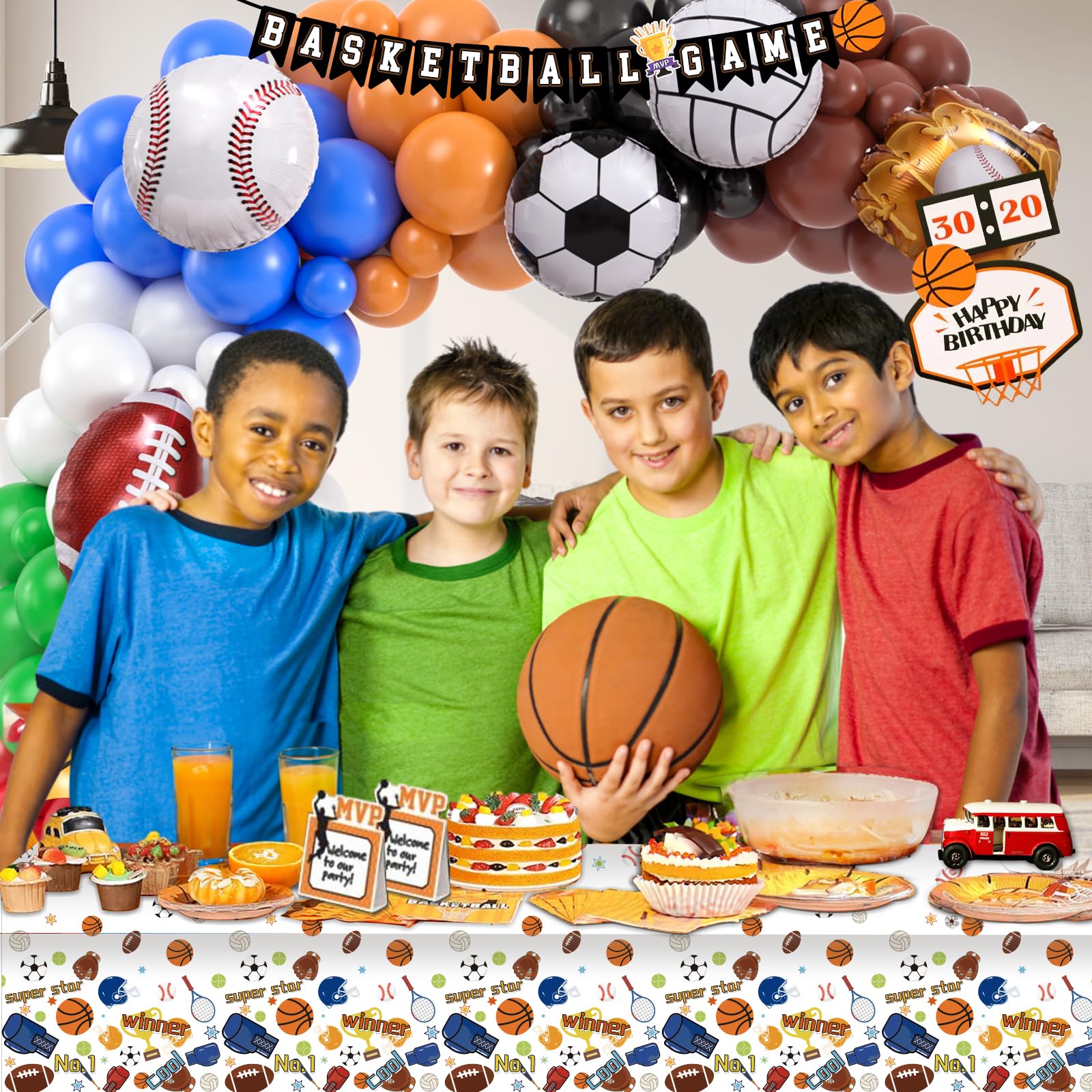 Globos Deportivos De Fútbol Y Baloncesto - Pack De 10 Globos Inflables De 22 Pulgadas Para Fiestas Infantiles Y Decoración