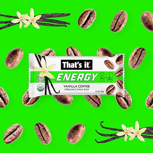 Miniatura 6 de That's it. Organic Energy Coffee Mini Bars - Vainilla, paquete de 15, 0.7 onzas
