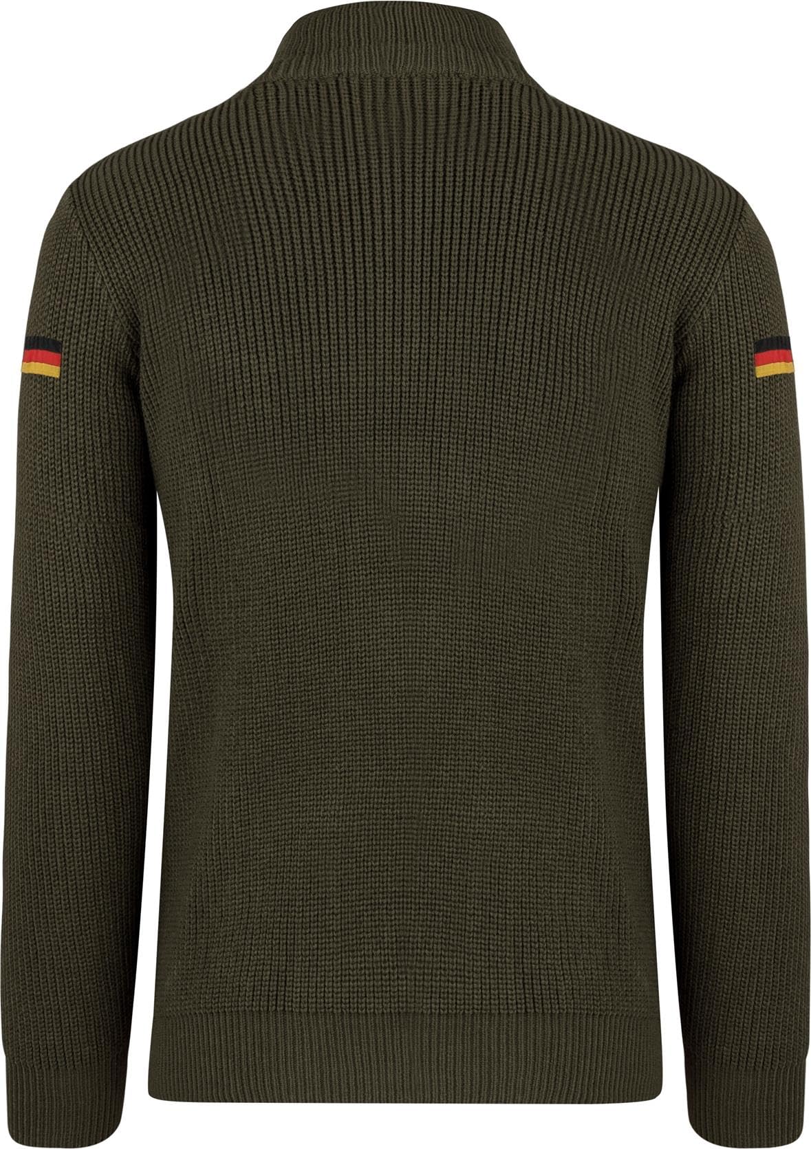 normani Herren Bundeswehr Pullover Winter Troyer mit Deutschland Flagge BW Marine Isländer Army Pullover Arbeitspullover Polizeipullover