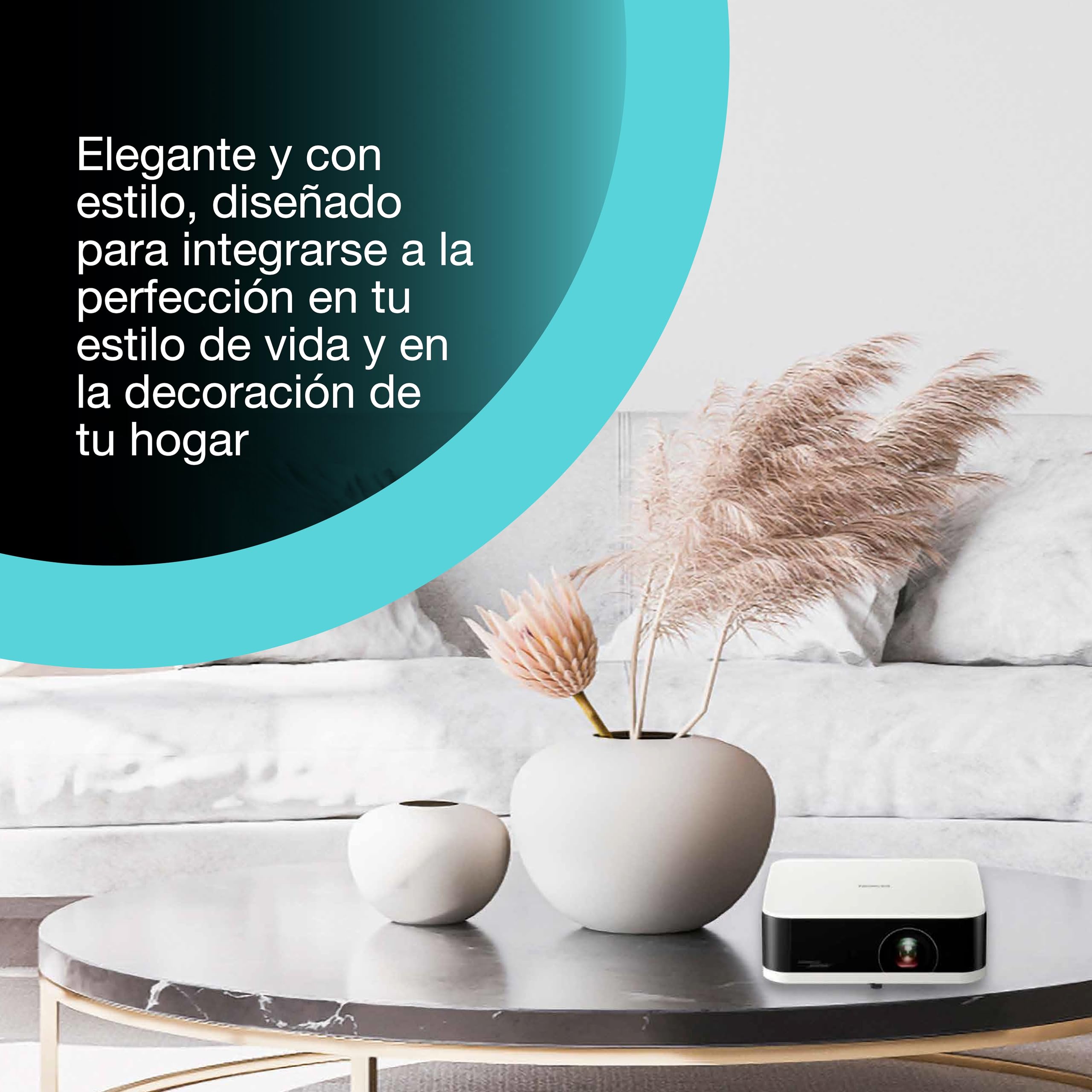 Epson Lifestudio Pop EF-61W | Proyector Smart TV portátil Full HD 1080p | Sound by Bose | 700 lúmenes | 3LCD x RGB-LED | Google TV | Pantallas de hasta 150″ | Garantía de 5 años | Blanco