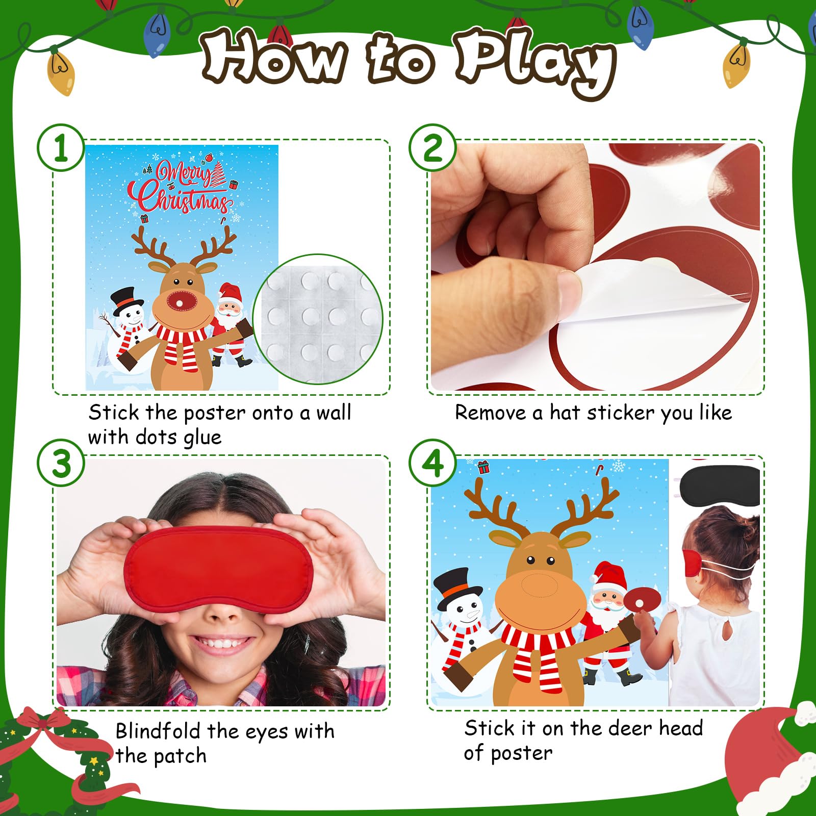 Snapklik.com : Christmas Games, Pin The Nose On The Rudolph, Christmas ...