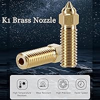 Vista 6 de Creality - Kit de 10 boquillas de latón K1, impresora 3D, 10 boquillas de alta velocidad de 0.016 in para K1, K1 Max, Ender 3 V3 KE, CR-10 SE, CR-M4