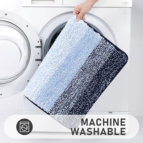 Miniatura 6 de Bsmathom Juego de 4 alfombras de baño, alfombras de baño de microfibra suave y absorbente con contorno en forma de U y cubierta para tapa de