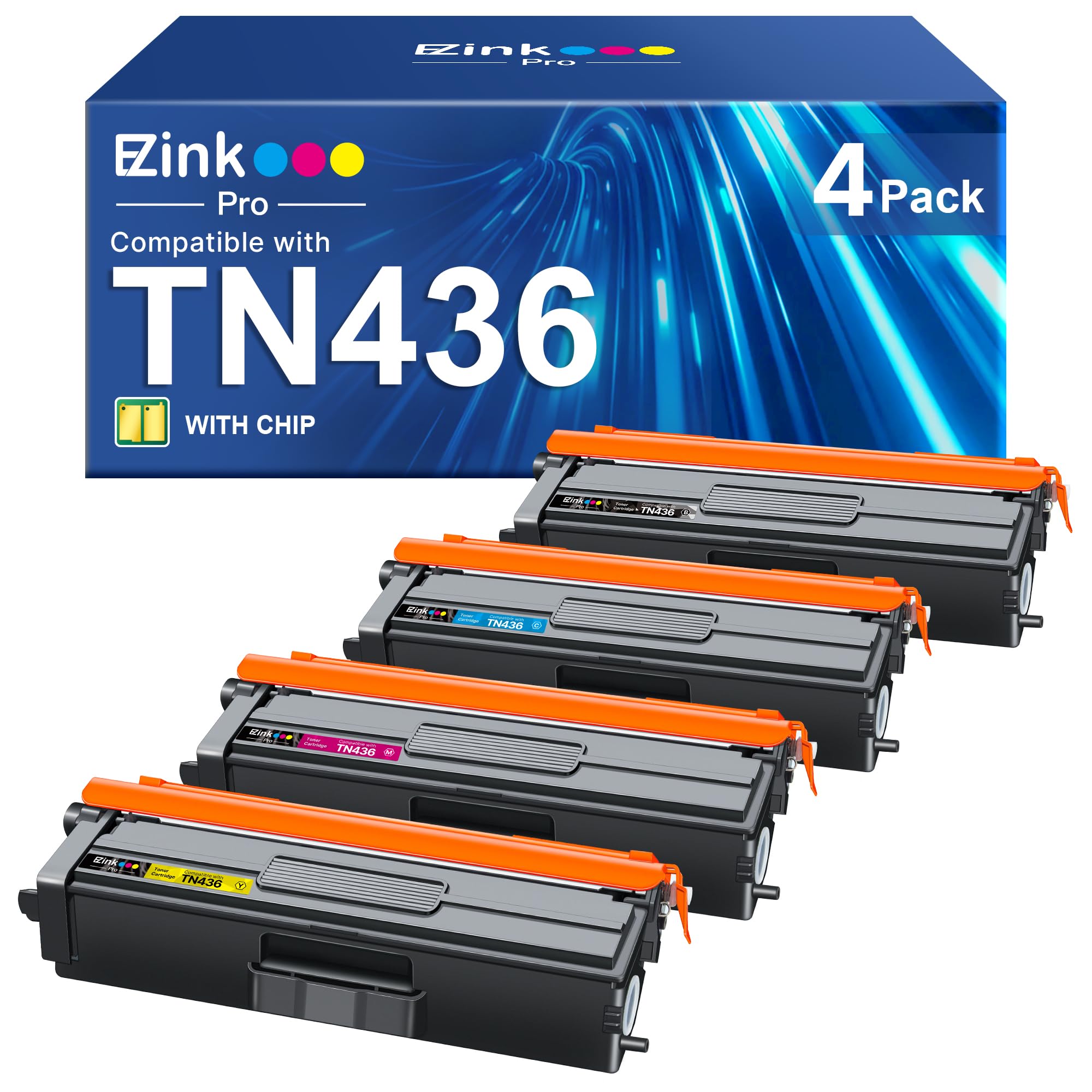 E-Z Ink Pro TN436 Toner Cartridge Compatible for Brother TN436 TN-436 Toner Replacement for TN436 TN433 TN431 to Use with Brother HL-L8260CDW, L8360CDW, MFC-L8690CDW, L8900CDW, DCP-L8410CDW Printers