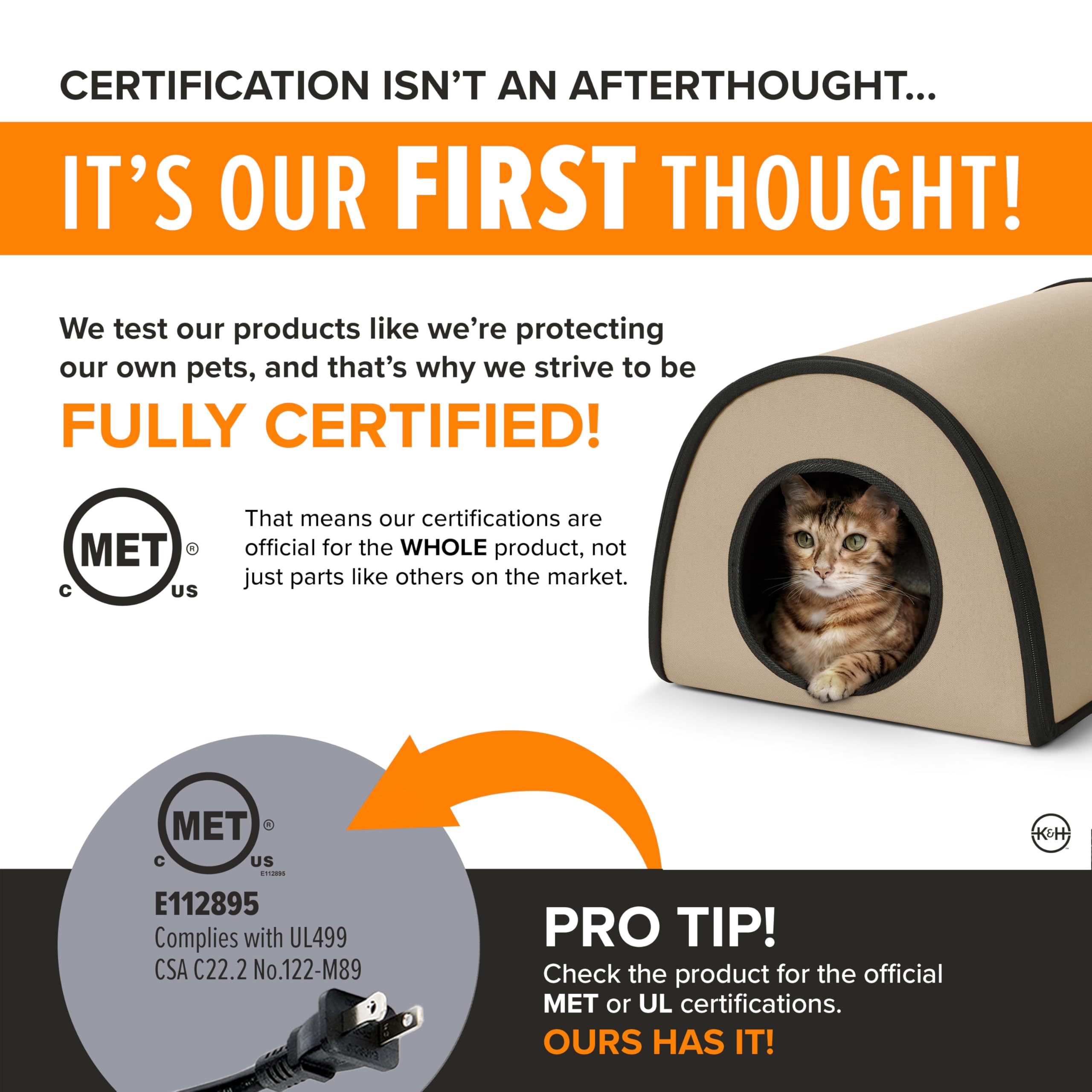 K&H Pet Products Thermo Mod Kitty Shelter wodoodporny zewnętrzny podgrzewany domek dla kota