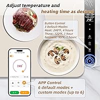 Vista 2 de Monteka Warming Mat for Food 24.8"×15", Electric Warming Trays with APP & Button Control, Silicone Fast Heating Mat for Countertop, Rollable
