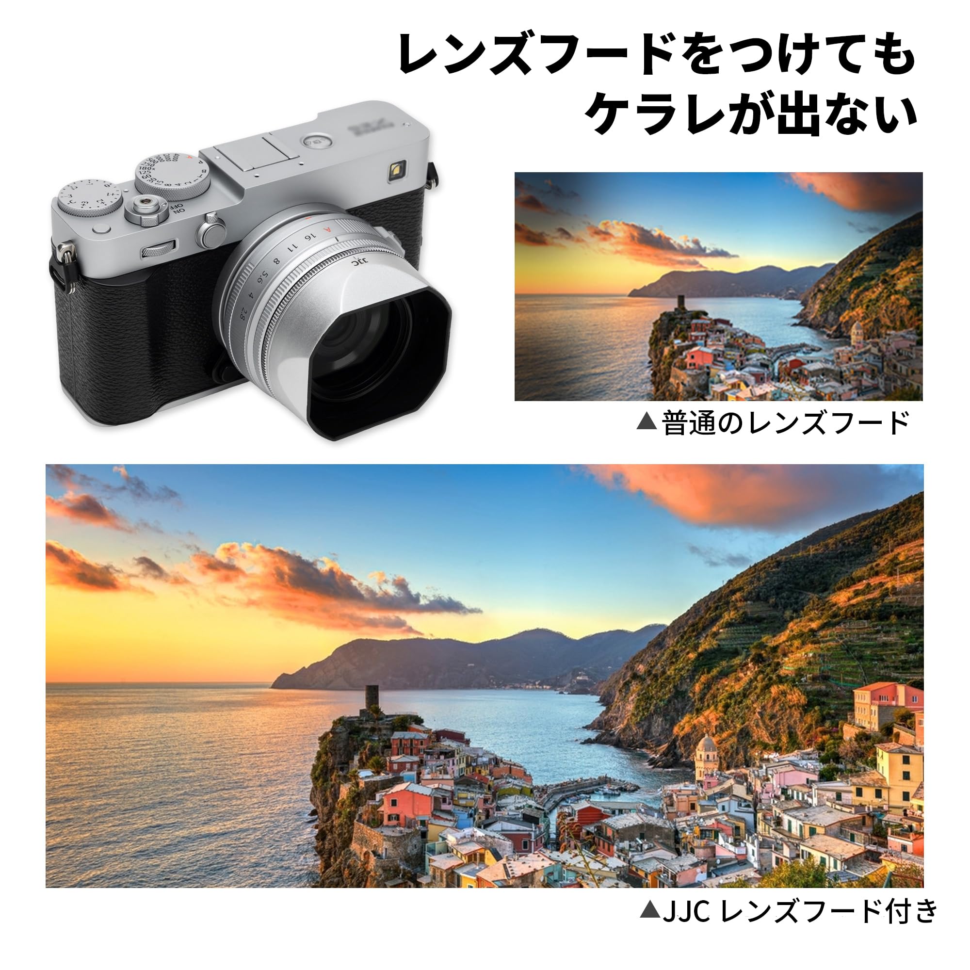 Amazon | JJC マグネット吸着式 スクエアレンズフード+アタブター