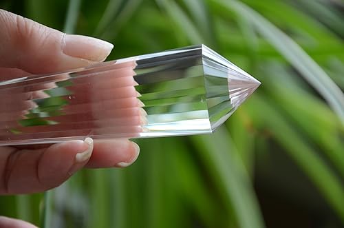 Miniatura 4 de Real Tibet Himalaya de alta altitud 99% transparente de 24 caras de punta de cristal de cuarzo Vogel Varita 4.72 pulgadas curación espiritual Reiki