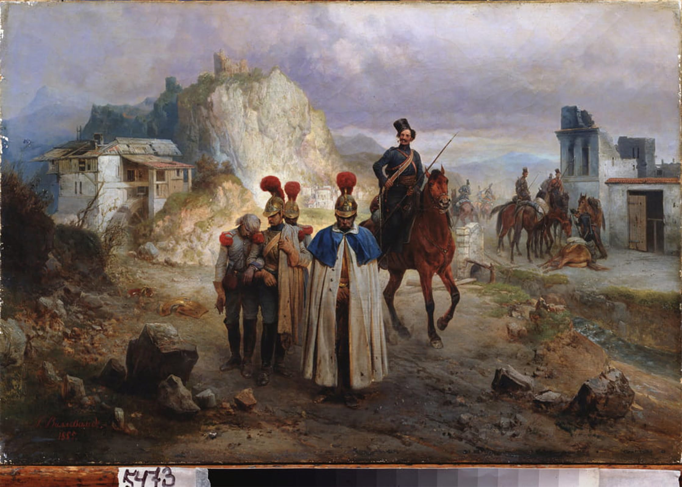 ARTXLXXBN Famous Prints Artwork Pictures Poster Painting Art the Captive French Men in by Bogdan Willewalde Artwork Landscape Pictures for Home Decor 60x90cm