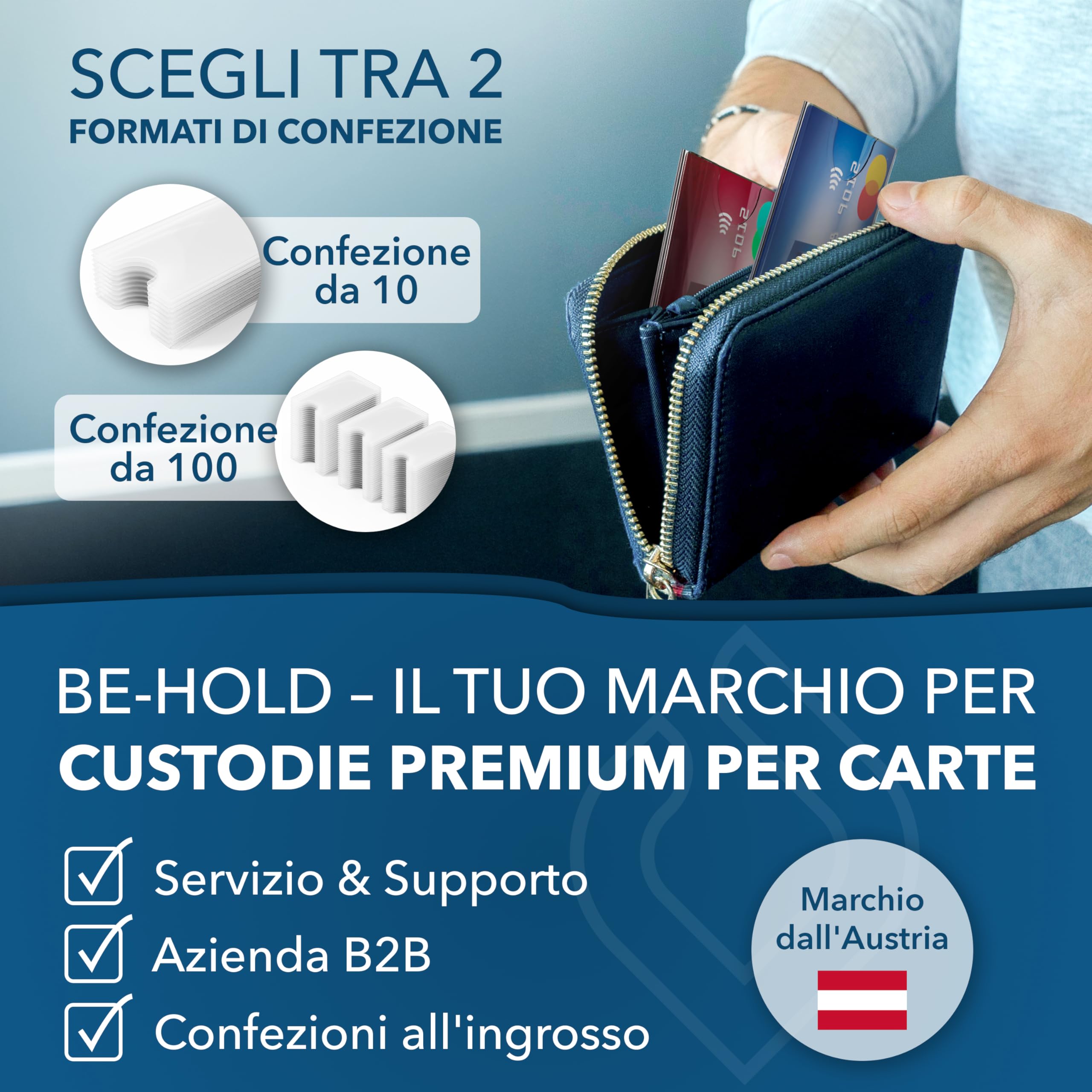 BE-HOLD Portfel Trasparente Classico M