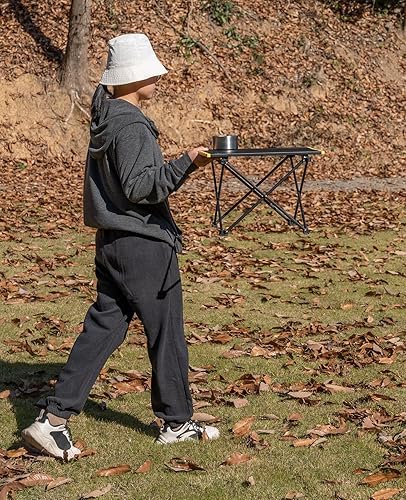 Miniatura 6 de iClimb Mesa plegable de camping compacta ultraligera con bolsa de transporte (negro - S)