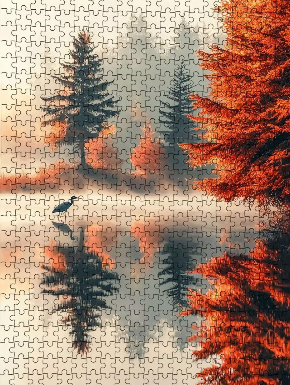 Puzzle dla dorosłych 4000, klon, czerwony żuraw w koronie, 4000 elementów, trudne gry logiczne, klasyczne układanki, niemożliwe do złożenia ręcznie robione, zabawne zajęcia rodzinne BXHZW0-273