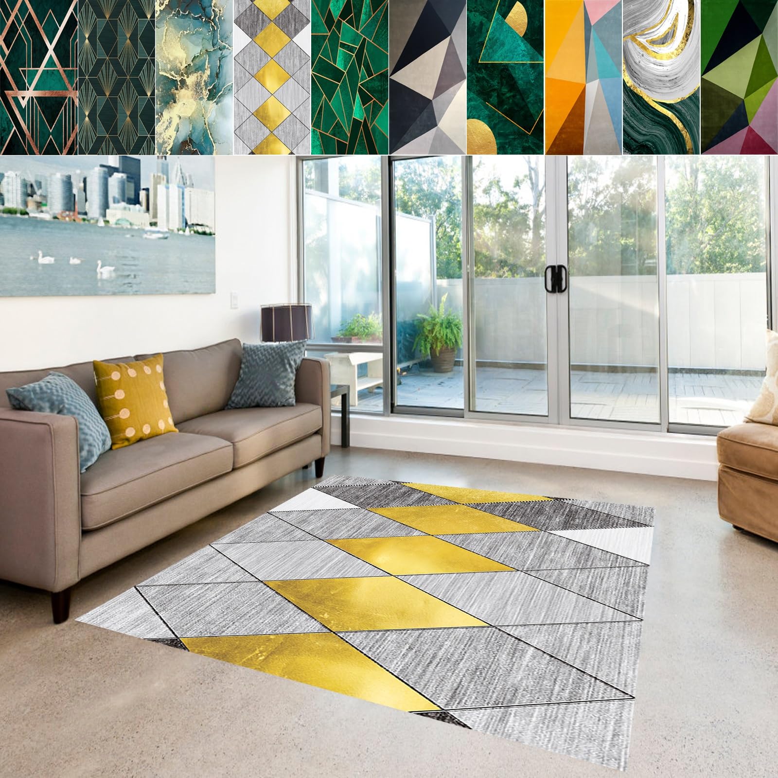Tapis de passage 70 x 290 cm lavable pour sécuriser le couloir