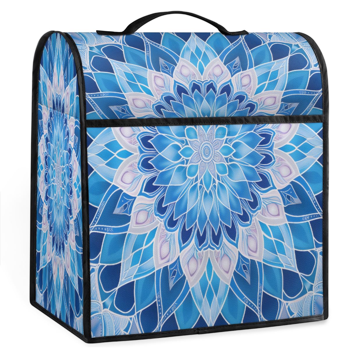Coffee Maker Cover Mandala Floral Kitchen Appliance Covers Small Appliance Covers Blender Cover Juicer Cover Dust Covers for Kitchen Appliances with Top Handle and Pockets,Washable,B320