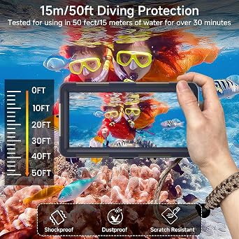 Upgrade Underwater Phone Case for Snorkeling, Waterproof Phone Case