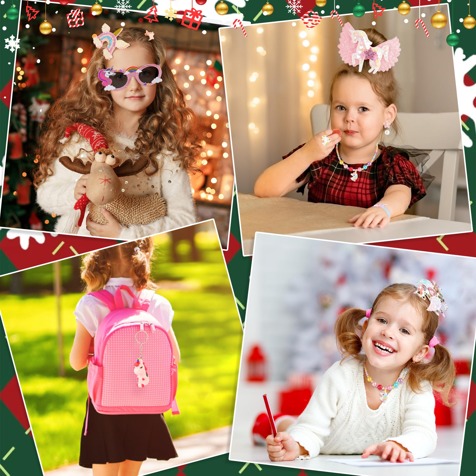 Calendario Avvento 2025 Unicorno per Bambina 3-10 Anni - 24 Sorprese con 57 Pezzi, Regalo di Natale Legami per Ragazze (Gioielli Inclusi) kids