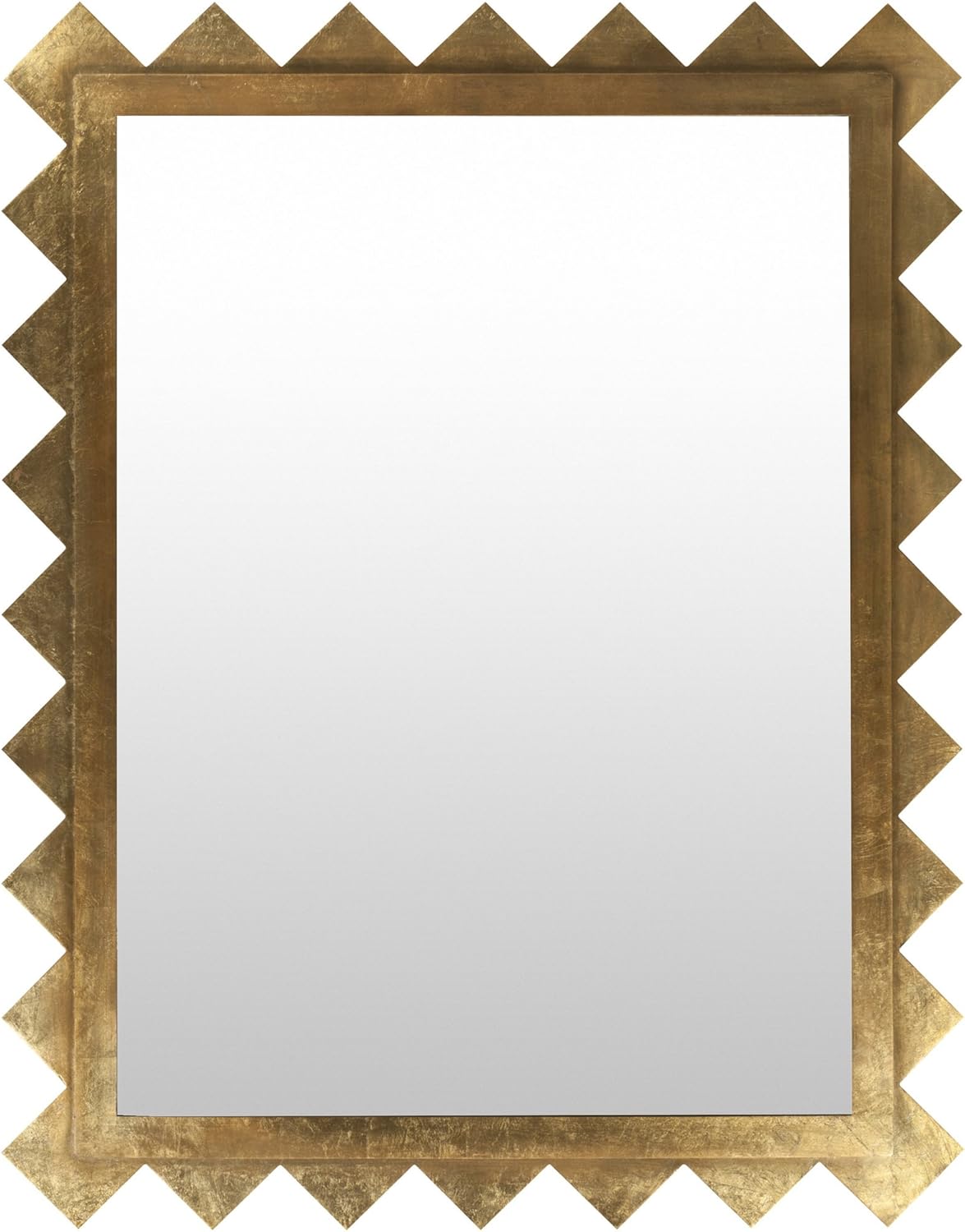 Livabliss Surya MRR1005-5745 Mirror with MDF Frame, 57-Inch by 45-Inch, Brilliant Gold