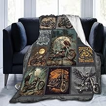 Motorcycle Gifts for Men and Women Bed Throw Blankets Gifts for Motorcycle Riders, Lovers,Gift for Boyfriend Husband Father