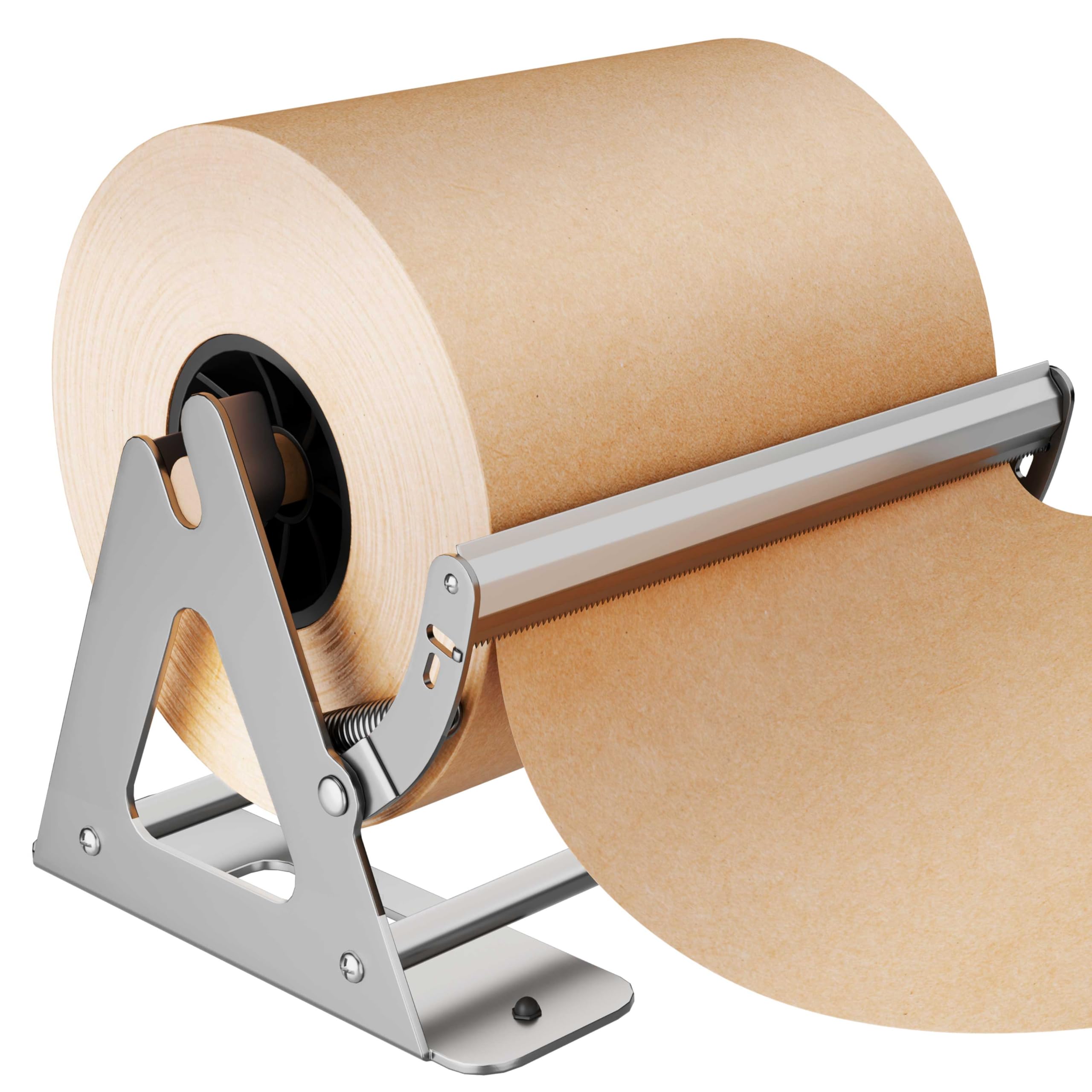Paper Roll Dispenser and Cutter - Heavy Duty Kraft, Freezer, and Butcher Paper Dispenser - Non Slip and Wall Mountable (12 Inches)(Up to 500ft Rolls)