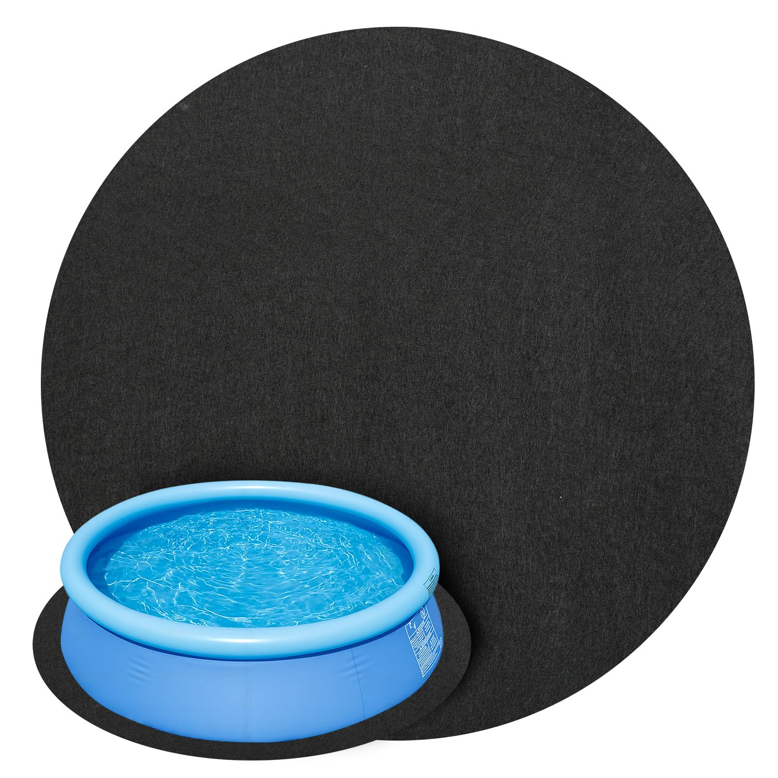 Easyhomie 10FT Round Pool Ground Mat, Hot Tub Mat, Outdoor Ground Pool Liner Pad, Thickened 200g/m² Felt Fabric, Soft and Cuttable for Swimming Pools & Hot Tubs