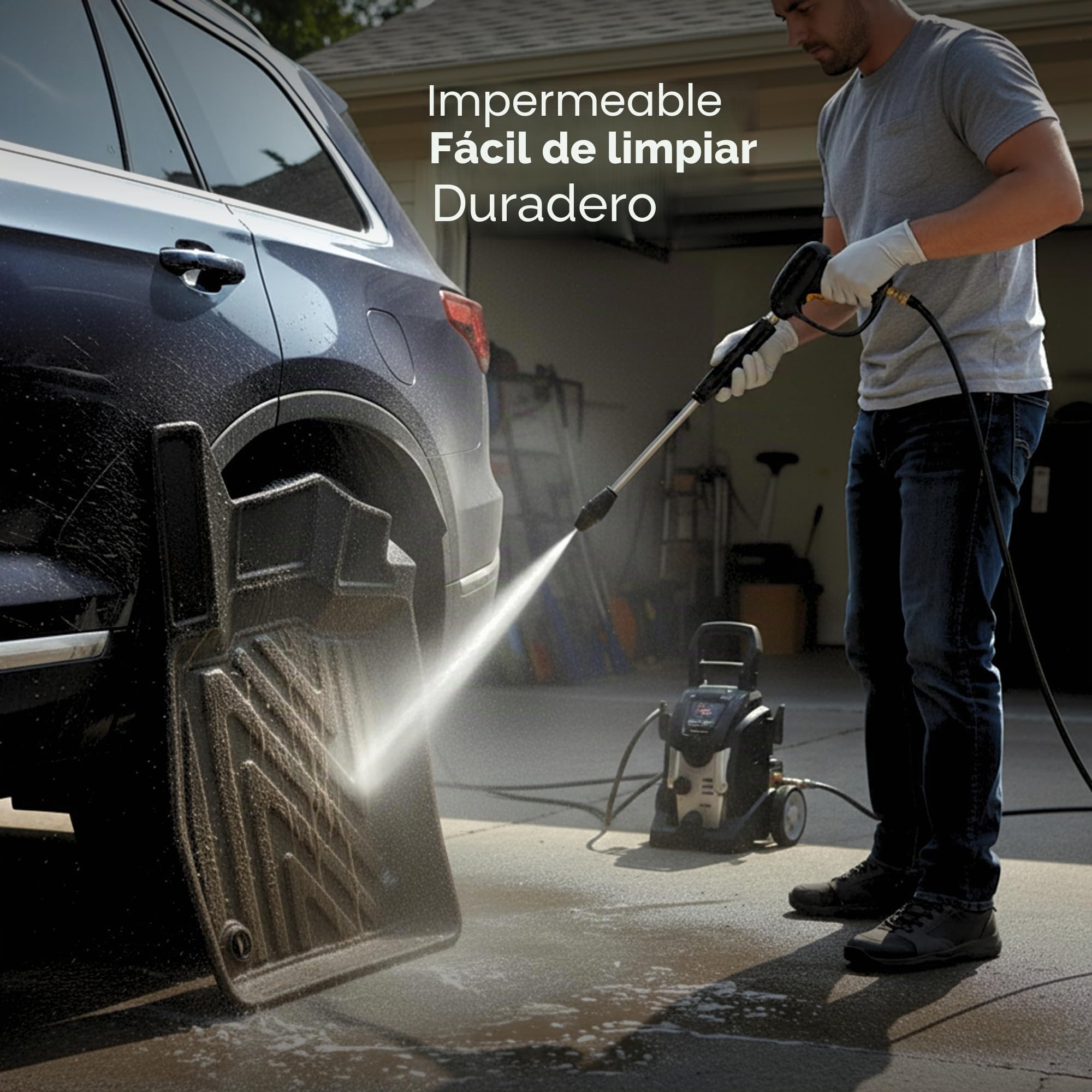 Alfombrillas para Toyota C-HR 2023 – 2026 – Alfombrillas de goma a medida para todo tipo de clima con aspecto de fibra de carbono, borde alto, alfombrillas de goma TPE, accesorios