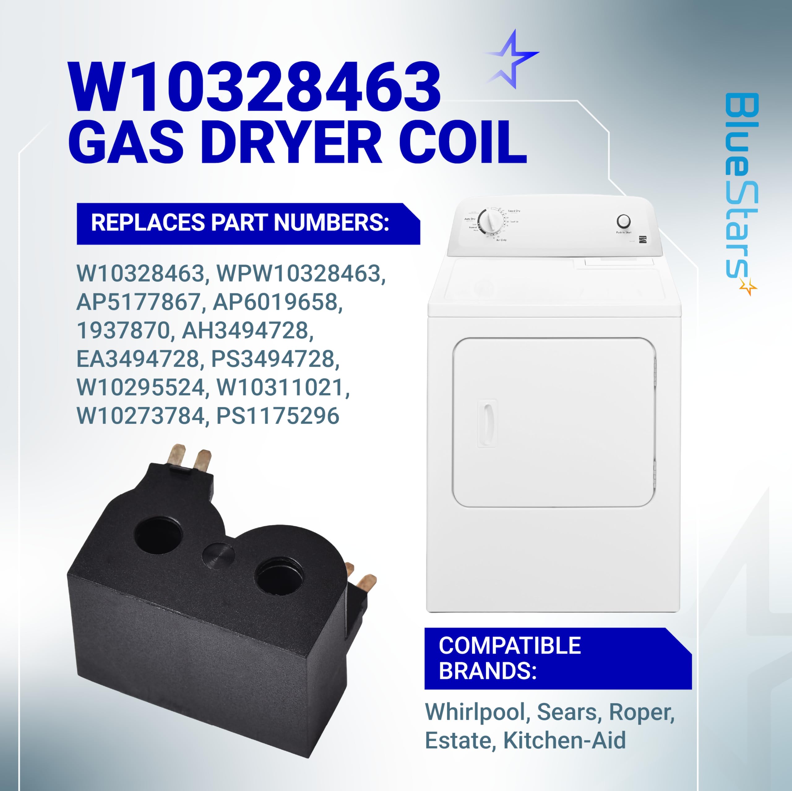 Amazon.com: BlueStars W10328463 Dryer Coil Valve Replacement Part