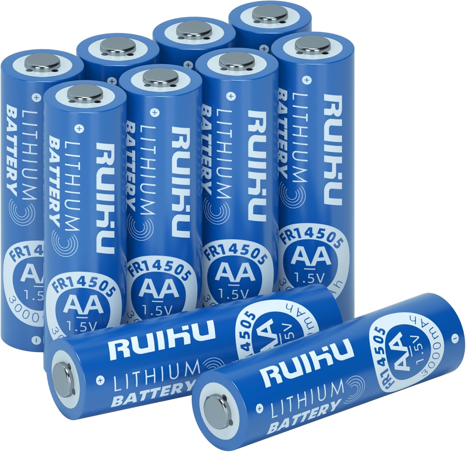 RUIHU AA Batteries 8 Pack Lithium Iron Double A Batteries 1