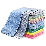 2 in 1 Microfiber Cleaning Cloth Kitchen Towels, Non Scratch Wire Dishcloth Cleaning Rags for Washing Dishes, Multipurpose Microfiber Towels for Cars, Kitchen, Wall and Window Cleaner