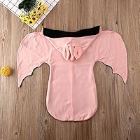 Vista 3 de Saco de dormir para bebé, recién nacido, algodón suave, manta para envolver, saco de dormir de murciélago para bebés de 0 a 6 meses (0-3 meses, rosa)