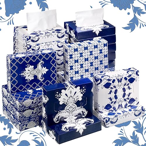 24 paquetes de 960 hojas de pañuelos faciales desechables para automóvil, cajas de acuarela suaves, 2 capas, 40 hojas para automóvil, hogar, cocina,