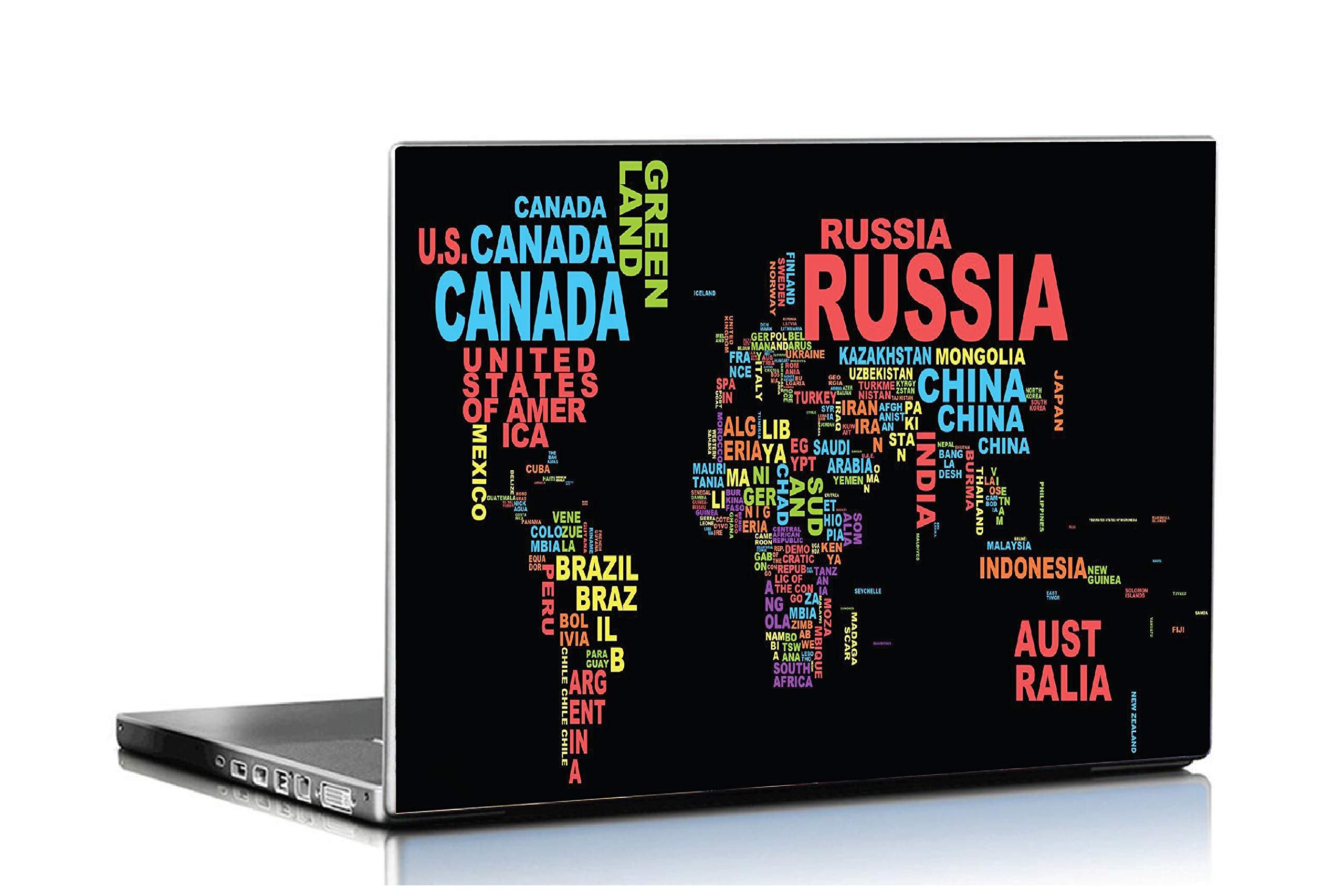 ISEE 360 ® World Countries 14 Inches Laminated Waterproof Vinyl Laptop Skin Cover HD Printed Stickers (Multicolour) (B08N4VPBP9) Amazon Price History, Amazon Price Tracker