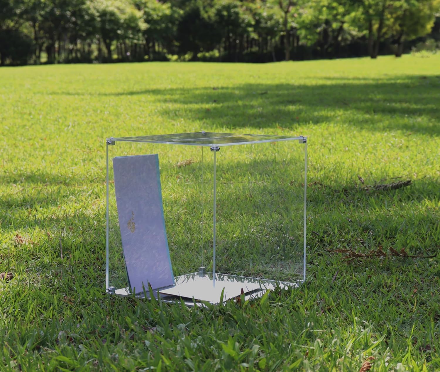 All Clear Acrylic Card Box, DIY Wedding Box with Your DIY Print, Assembly Box for Reception/Wedding Box/Party Graduation & Birthday Baby Shower Decorations(10x10x8.5)