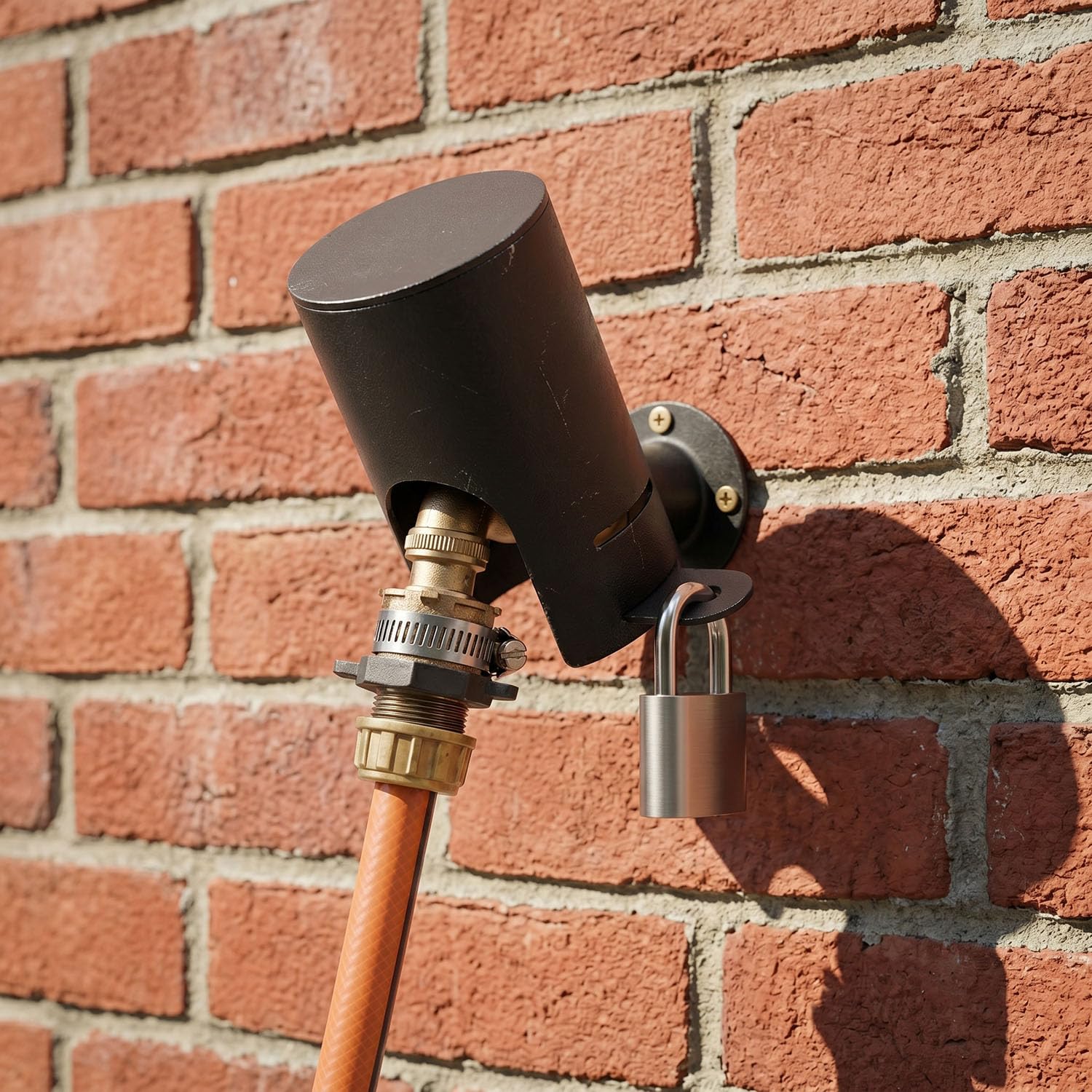 Outdoor Faucet Locking System-Prevent Unauthorized use and Vandalism, and is Easy to Install, Garden Hose and casing Lock and Cover-Water Saving,