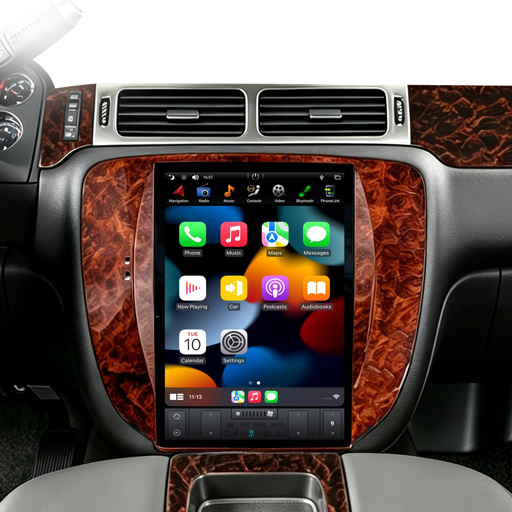 12.1 inch Vertical Screen Car Stereo Radio GPS Navigation for GMC Yukon Sierra Chevrolet Tahoe Suburban Android 4G+64G Car Play Auto (PX6 Hexa core 4G+64G+Car Play+Android Auto+Voice Control)-image-42