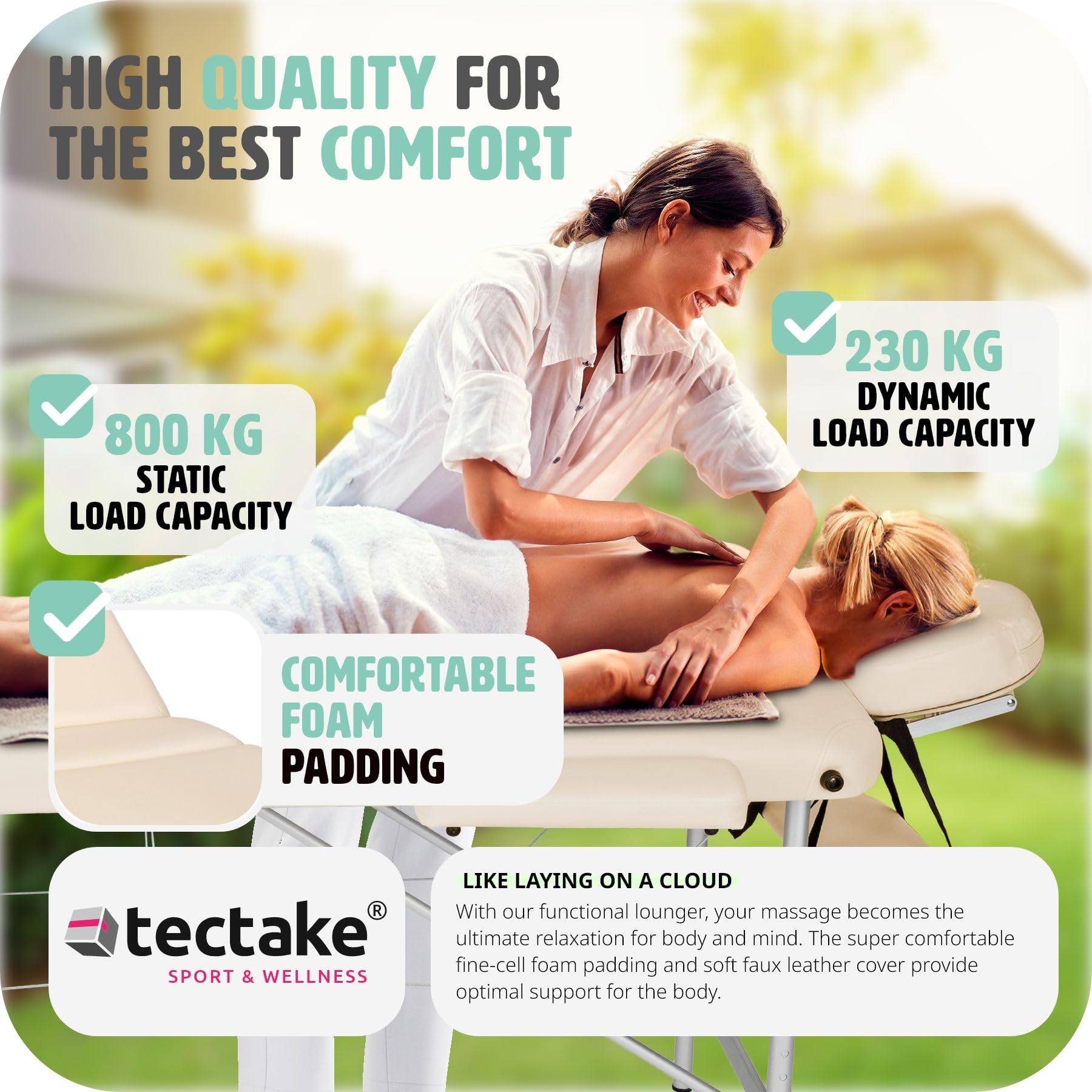 Amazon.co.jp : TecTake 軽量ポータブルマッサージテーブル 快適な2