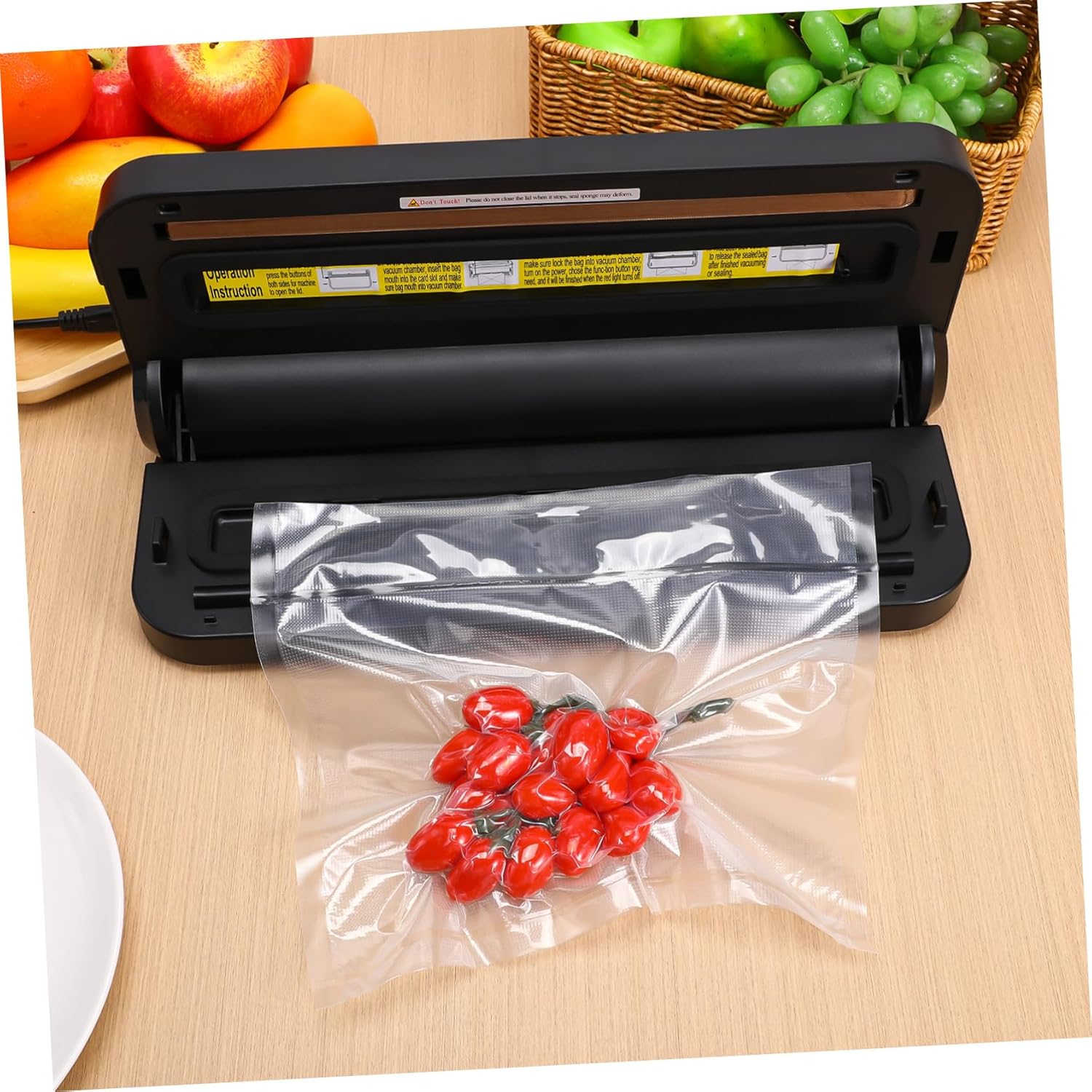 ABOOFAN 5rolls Food Vacuum Bags Food Preservation for Meat Snacks Easy to Cut Compatible Vacuum Sealers