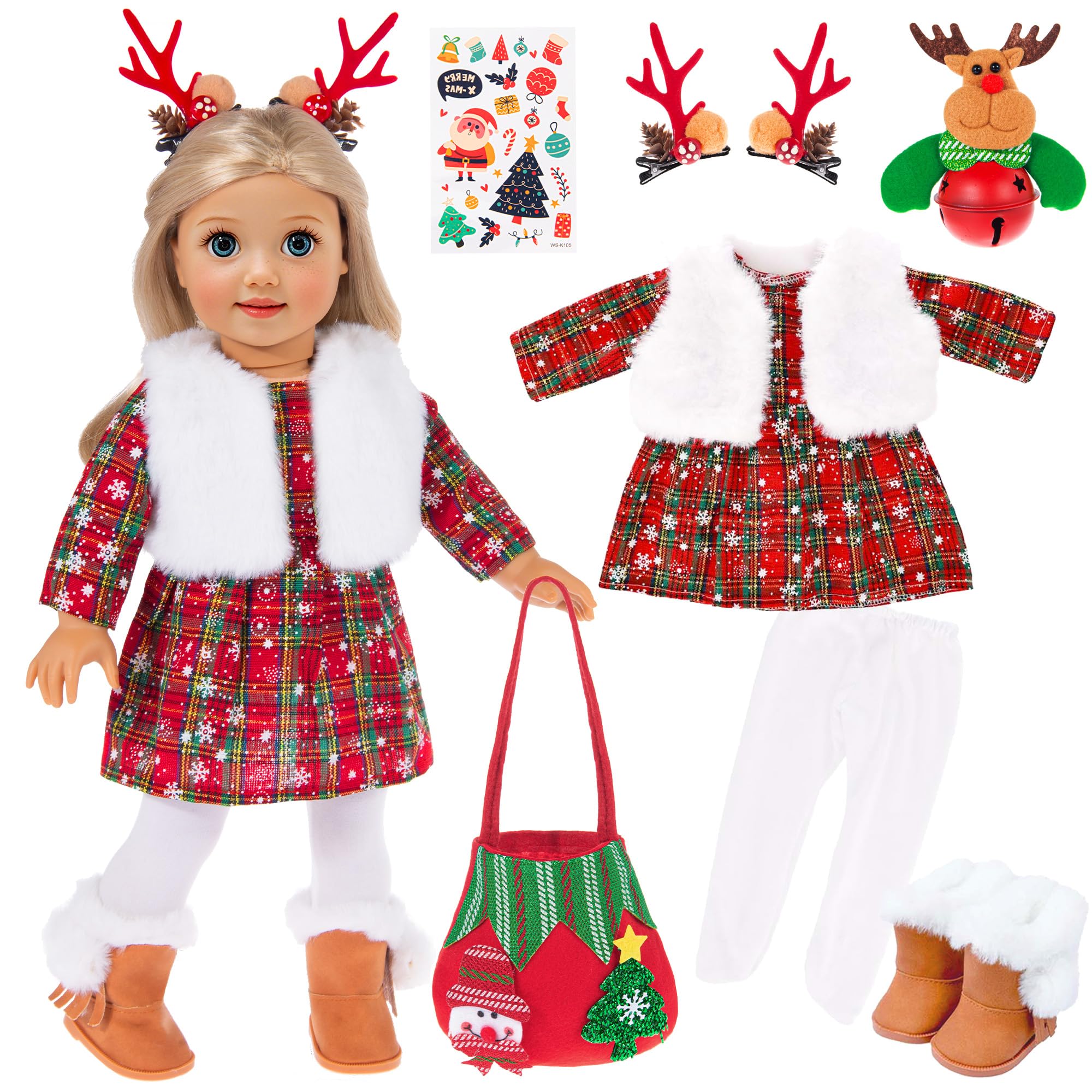 MUNKST 17 cm Pop Christmas Clothes Set – Premium outfit met
