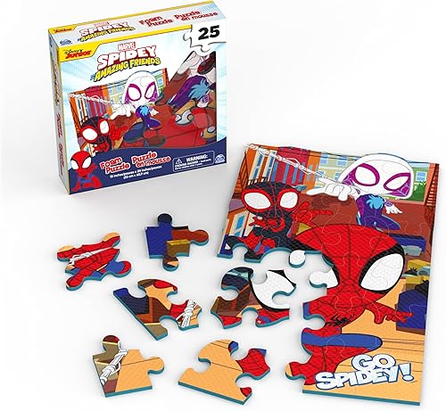 Miniatura 3 de Spin Master Games, Marvel Spidey and His Amazing Friends - Rompecabezas de espuma esponjosa, 25 piezas, juguetes de Spiderman, para edades de 4 años