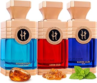 Unisex Gift Set | Set of 3 Full-Size Eau de Parfum | Habibi Albi Oud, Amor Oud & Rendezvous À New York | 3 x 75ml Long Lasting Luxury Fragrances for Men & Women | Gift Set