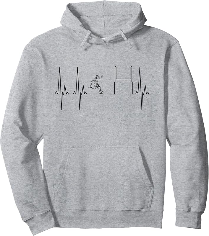 buzo con capucha Rugby Heartbeat Rugby Player Fan