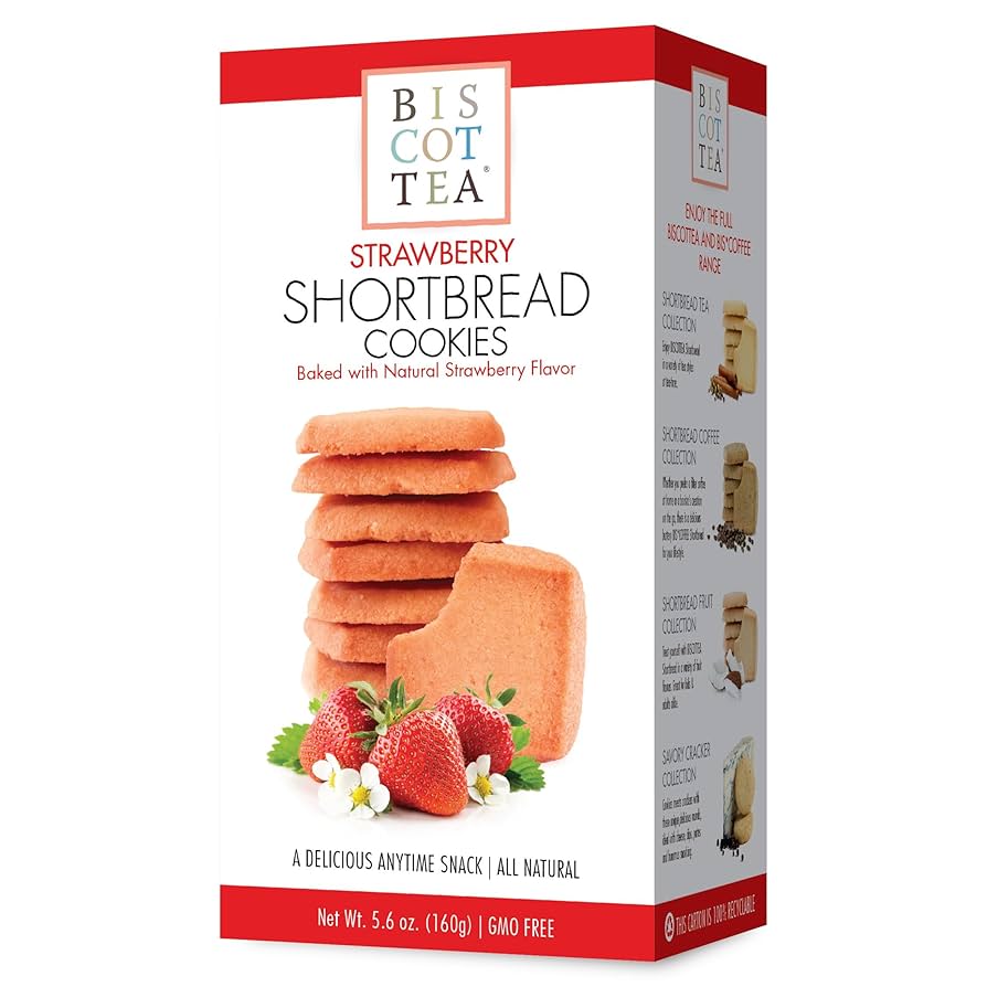 Amazon.com: BISCOTTEA Strawberry Shortbread Cookie (8