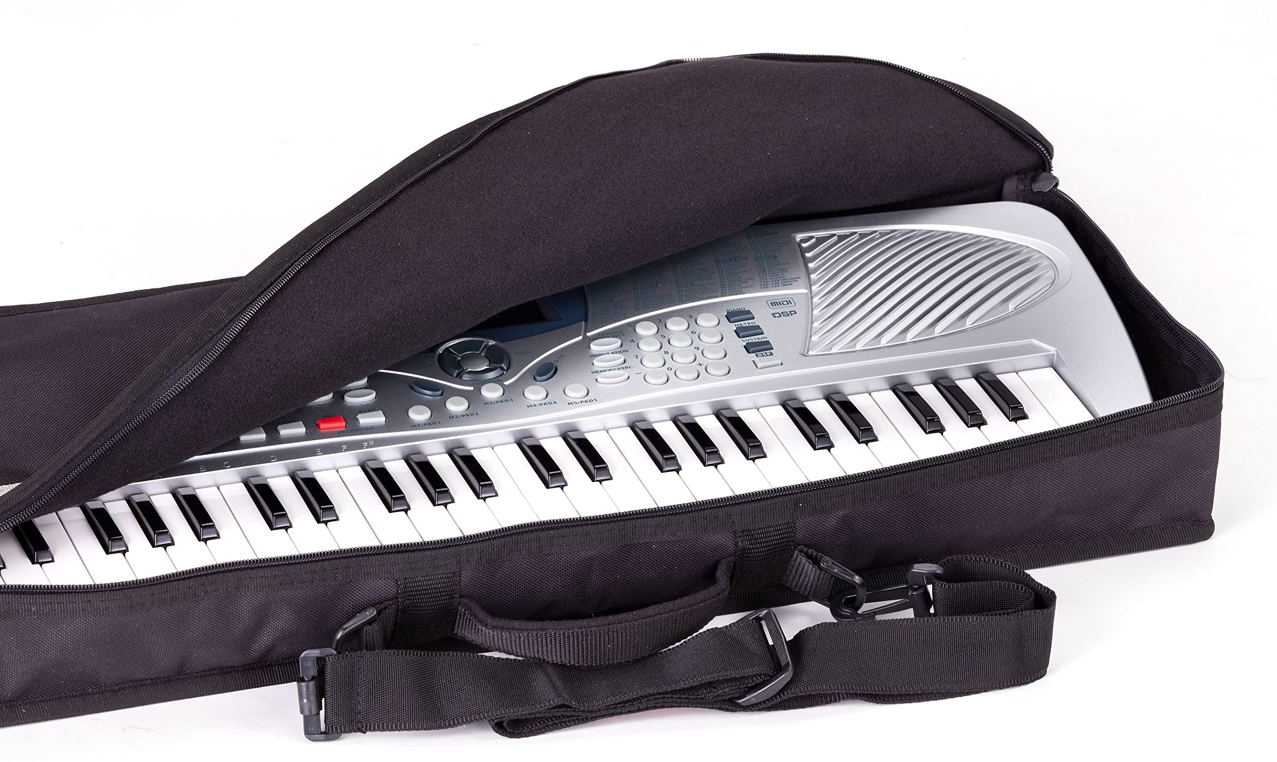 KB63 Custodia Borsa per Tastiera con Tracolla ideale per pianola Casio SA-76/77/78 o di simili dimensioni 63x22x7 cm