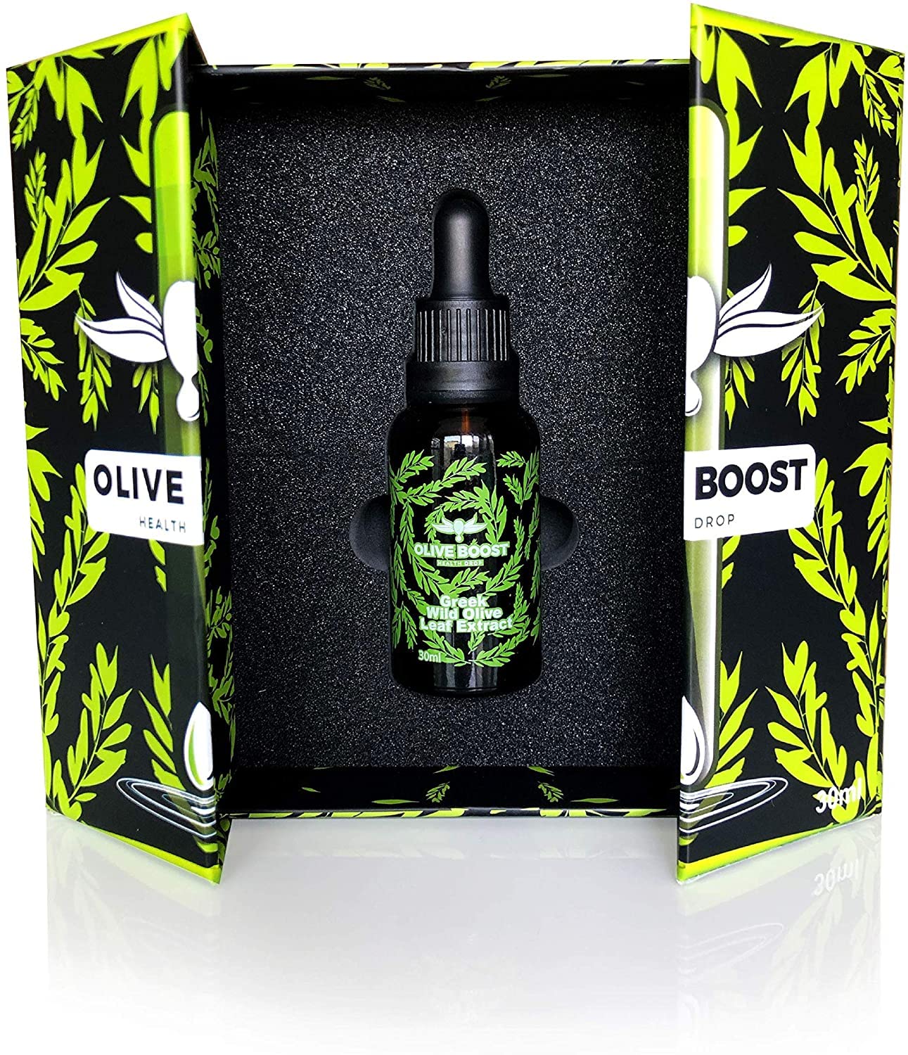Olive Boost - Olivenblattextrakt, 100% natürlich, hergestellt in Griechenland, ohne Zusatzstoffe, reich an Polyphenolen und Antioxidantien, hochdosiert, flüssig
