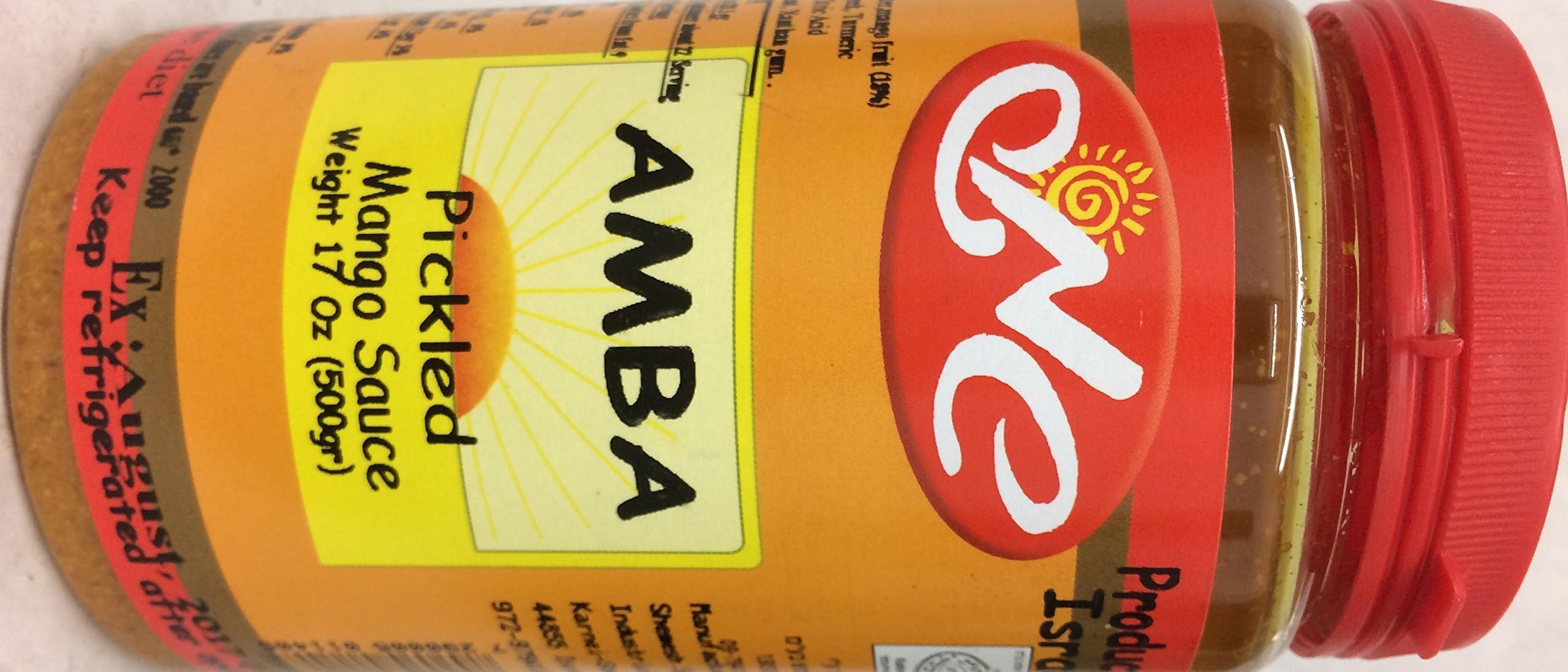 Amba Pickled Mango Sauce 17 Oz. Pk Of 3.