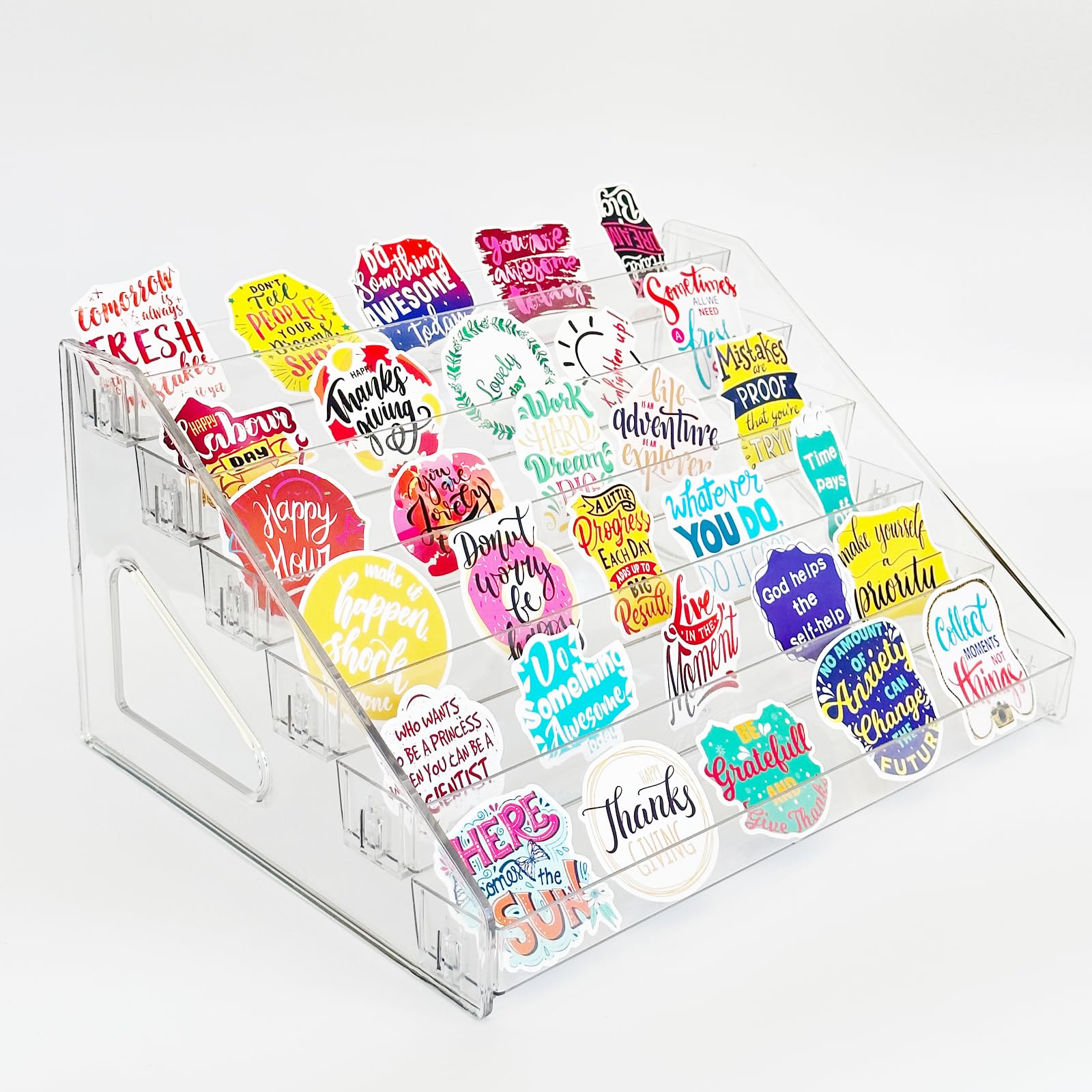 Photo 1 of GYSLEOT 7-Tier Acrylic Sticker Display Stand