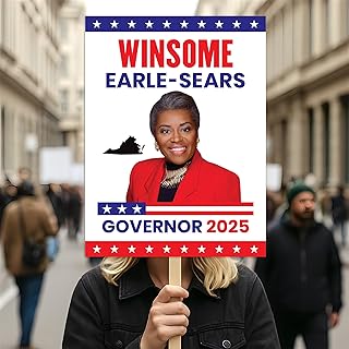 Winsome Earle-Sears For Virginia Governor 2025 Election Sign, Political Campaign Sign, Governor Election 2026 Race Poster Sign