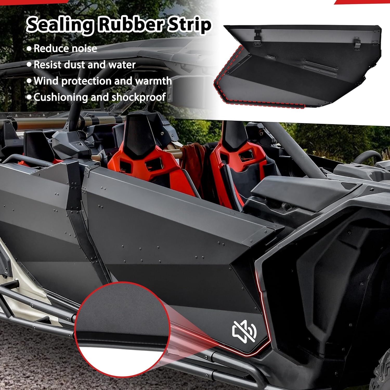 Front Aluminum Full Doors for Can Am X3 & MAX 17-25, Heavy Duty Metal Full Door Panels for 2017-2025 Can-Am Maverick X3 & MAX All Models Accessories, Replace OEM #715004732