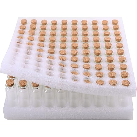 Small Glass Jars 5-100pcs Clear Glass Empty Vials With Corks - 0.5 - Foto 10